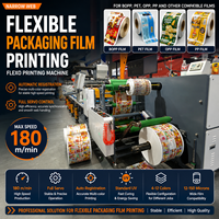 Machine d'impression flexographique automatique nouvelle génération à 8 couleurs avec entraînement servo complet et séchage UV pour films d'emballage souples BOPP, PET, OPP, PP