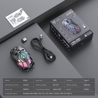 Souris de jeu sans fil ultralégère ONIKUMA DM02 2.4G Tri-Mode 12800DPI RGB ergonomique