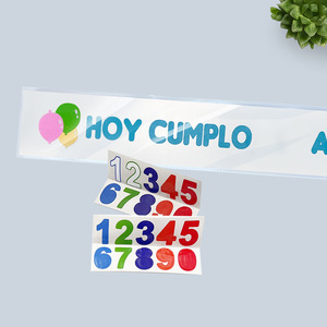 HOYCUMPLOXXANOS Transfronterizo, Cinta con Estampado '¿Cuántos Años Estoy Hoy?' de Material Textil, para Etiqueta, Fiesta y Maquillaje - Product Image 2