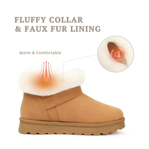 YL-25400 Vente en gros <span class=keywords><strong>de</strong></span> <span class=keywords><strong>bottes</strong></span> d'hiver pour femmes en fausse fourrure marron tendance, antidérapantes, chaudes et confortables, <span class=keywords><strong>bottes</strong></span> <span class=keywords><strong>de</strong></span> <span class=keywords><strong>neige</strong></span> pour femmes - Product Image 4