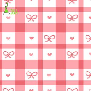 Tissu en coton <span class=keywords><strong>Liberty</strong></span> 80s peigné biologique personnalisé, tissé uni, imprimé numériquement, 100% coton, motif nœuds roses et rubans, pour vêtements - Product Image 4