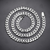 Дропшиппинг: Модная цепочка Miami Cuban Link ручной работы, 6-10 мм, из чистого серебра 925 пробы, в стиле хип-хоп, кубинское ожерелье для мужчин