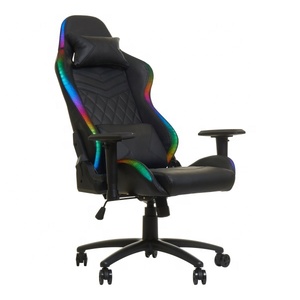2025 precio de fábrica Pc Racing cuero ordenador Gaming silla ergonómica reclinable Gaming silla con reposapiés Rgb luz masaje - Product Image 4