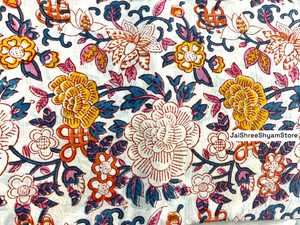 Hand Block Printed Cotton Quilted <b>Jacket</b> Traditional Handmade Outerwear Comfortable Lightweight Layering For All Seasons - Product Image 5