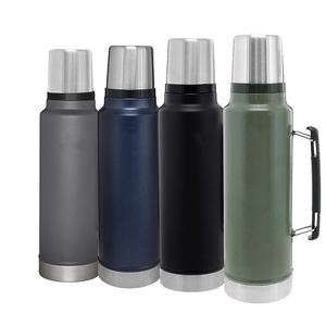 Botella de <span class=keywords><strong>agua</strong></span> aislada personalizada de 1 litro, frasco de <span class=keywords><strong>agua</strong></span> de doble pared de acero inoxidable, con agarre manual, jarra de vacío - Product Image 2