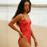 Maillot de bain une pièce taille haute personnalisé pour femme OEM ODM, logo personnalisé, séchage rapide, doux et confortable, vente en gros directe usine
