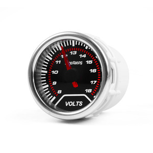 โวลต์มิเตอร์แบบแว่นกันแดด 12V 2 นิ้ว สำหรับตกแต่งรถยนต์ พร้อมไฟสีขาว 52 มม. 8-18 - Product Image 1
