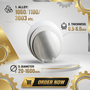 Série en promotion : Plaque circulaire en aluminium avec 99 % d'aluminium, surface revêtue pour ustensiles de cuisson, casseroles et poêles - Product Image 1