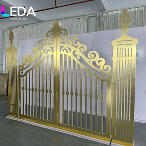LEDA - Fondo de Escenario para Bodas y Eventos de Lujo, Decoración de PVC Acrílico para Fiestas, Soporte para Fondo de Castillo Blanco con Flores - Product Image 2