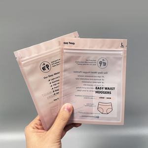 Custodia con chiusura <span class=keywords><strong>a</strong></span> chiusura lampo personalizzata in plastica opaca trasparente <span class=keywords><strong>a</strong></span> 3 lati con chiusura <span class=keywords><strong>a</strong></span> cerniera per vestiti custodia per guanti - Product Image 2