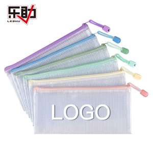 Bolsa de malla impresa con logotipo personalizado, impermeable, con cremallera, multiusos, para oficina y escuela - Product Image 1