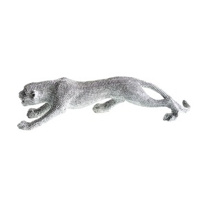 <span class=keywords><strong>Statue</strong></span> de diamant en fibre de verre, artisanat en résine, sculpture de maison, figurine en résine or léopard - Product Image 6
