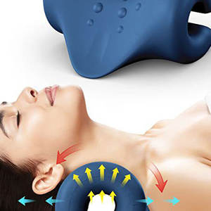 Épaule douleur soulagement colonne vertébrale Correction Massage chiropratique oreiller 360 cou cou autour de la civière oreiller de Traction cervicale - Product Image 4