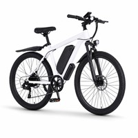 Vélo électrique 350W, 26 pouces, VTT, 48V 12AH, cadre en acier carbone économique, frein à disque, vélo électrique pour les trajets courts
