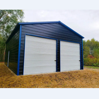 Garage en acier léger standard, rapide et fiable, préfabriqué, durable, multifonctionnel, abri pour voiture en acier léger, mini entrepôt