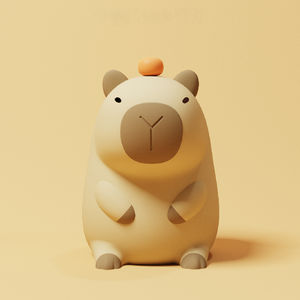 Portable USB Rechargeable Capybara Night Light Modern <strong>LED</strong> Mini Animal <strong>Lamp</strong> Touch Control Smart Home <strong>Lamp</strong> for Kids Made Silicone - Product Image 1