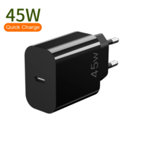 Charger GaN 45W Grosir, Dual USB Port, Power AVS Protocol, Pengisi Daya Cepat USB, Adaptor Charger Ponsel