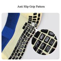 Zhongde Chaussettes de football avec logo personnalisé pour hommes Impression dessinée à la main en silicone PVC et nylon et coton antidérapante pour les athlètes