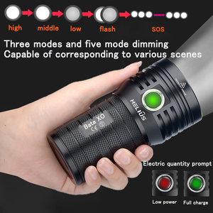 Lampe torche tactique puissante de 10 000 lumens, rechargeable par USB, longue portée, LED haute puissance, lampes de poche à LED haute puissance - Product Image 2