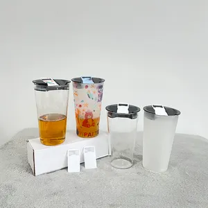 20oz blank sublimation beer glass cups DIY beer pint glass cups pint glass tumbler with opener lid For Heat Press Printing