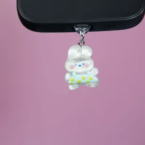 ウサギの電話防塵プラグ装飾ペンダント、iPhone/Samsung Type-Cインターフェースカップルギフトに適した電話アクセサリー - Product Image 4