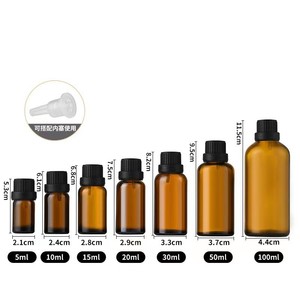 Botella de Vidrio Ámbar con Gotero y Pulverizador de 10 ml, Spray Hidratante y para <span class=keywords><strong>Alcohol</strong></span> con Pulverización Superfina para Pañales - Product Image 6