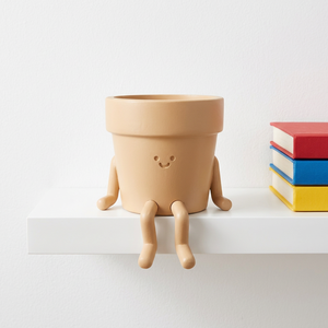 <span class=keywords><strong>Pot</strong></span> <span class=keywords><strong>de</strong></span> fleurs en résine mignon avec petit homme <span class=keywords><strong>assis</strong></span> marron pour plantes succulentes - Product Image 2