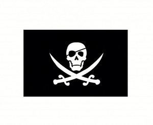 Drapeau de pirate en polyester durable 3x5 pieds avec œillets en laiton, double couture, bannière extérieure pour fête d'Halloween, vente en gros - Product Image 1