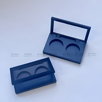 Emballage cosmétique personnalisé en plastique ABS rectangulaire à double compartiment, imprimé en sérigraphie, pour fards à paupières et illuminateurs