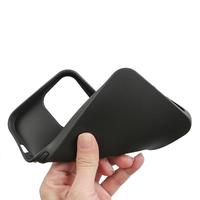Nouvel arrivage coque de luxe en Silicone Tpu Ultra mince couverture complète noir mat Tpu étui de téléphone pour iPhone 14 Pro Max 14 Pro 14 Max 14