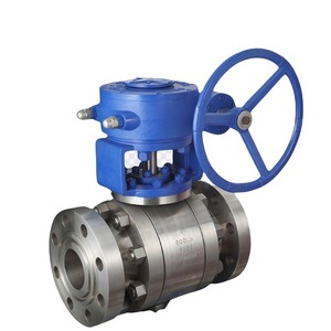 Hot bán nhà máy sản xuất bóng van kim loại ngồi giả mạo thép trunnion mặt bích bóng van - Product Image 1