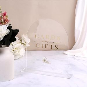 <strong>Clear</strong> Acrylic Wedding Arch <strong>Table</strong> Sign With Holders Organizer For Weddings - Product Image 2