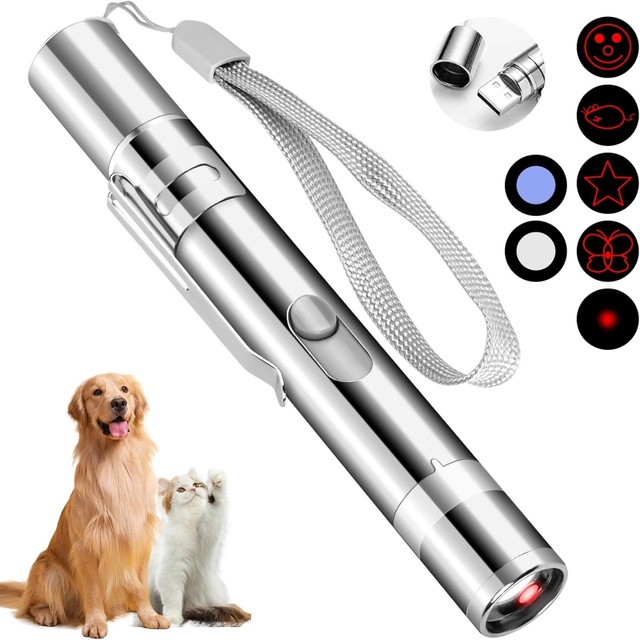 High Quality USB Rechargeable Pointer Red Light Interactive Toys Chaser Laser Pen Cat Teaser Exerciser Training Toy for Cats