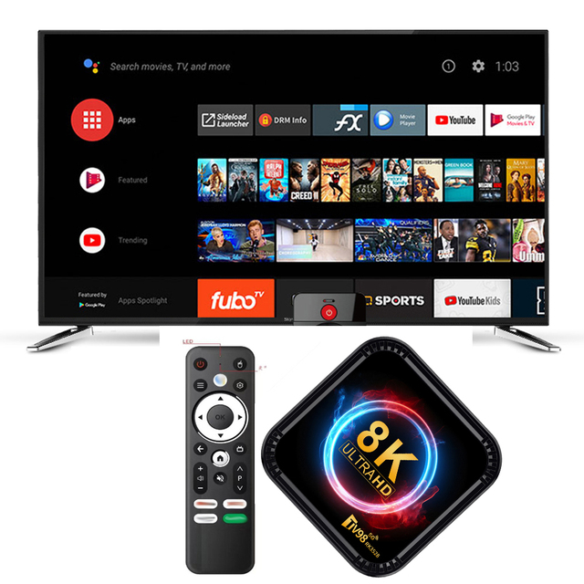 Best-Selling Factory TV98 RK3528 Android 13 Smart TV Box with BT5.0 2GB/4GB/16GB/32GB/64GB 2.4G/5G Wifi Quad Core Processor