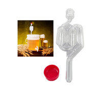Sas de Fermentation Unidirectionnel Double Bulle pour Brassage Maison, Valve de Fermeture à l'Eau en Plastique Alimentaire en Forme de S, Équipement de Fermentation de Bière