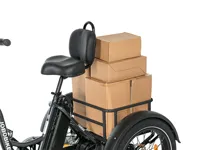 Vélo cargo électrique à pneus larges avec frein hydraulique, absorption des chocs, fourche avant, batterie LG720Wh, capacité de 150 kg, panier arrière, entrepôt UE