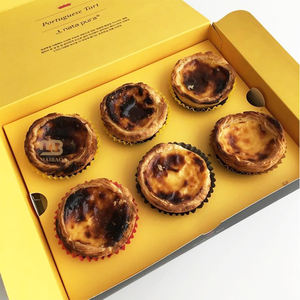 علب تغليف طعام للوجبات الجاهزة، علب تارت البيض البرتغالية بـ <span class=keywords><strong>2</strong></span> و<span class=keywords><strong>3</strong></span> و4 و6 أقسام، علب ورقية لتغليف تارت الجبن، علب صغيرة للكعك والحلويات - Product Image 1