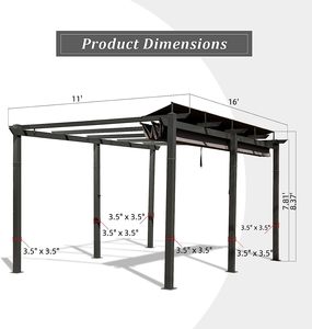 Modern Aluminum Retractable Eco-Friendly Nature Backyard Patio Awning Automatic Motorized Outdoor Pergola Wall Cover Waterproof - Product Image 6