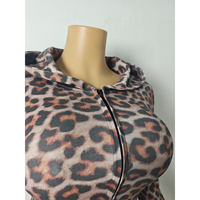 Ensemble deux pièces imprimé pour femme avec sweat à capuche zippé et pantalon en coton élasthanne, logo personnalisé, survêtement d'automne pour streetwear, soirée, club