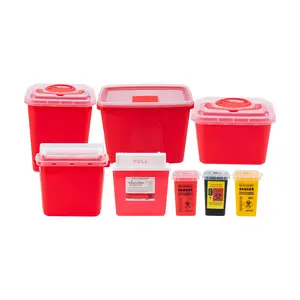 Container Medical Waste Small Sharps Container Square 1L Safety Boxes Medical Waste For Hospital