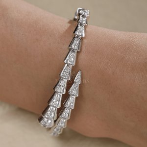 Pulsera de Cadena con Diamantes de Lujo para Mujer, Hecha a Mano en Plata de Ley 925, Joyería Fina Brillante, Regalo de Aniversario o Boda - Product Image 2