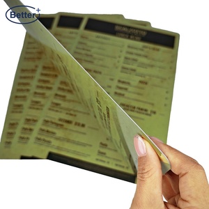 Thẻ thực đơn bàn ăn bằng nhựa tổng hợp cao cấp, bền, chống thấm nước, dày, in ấn tùy chỉnh cho nhà hàng - Product Image 5