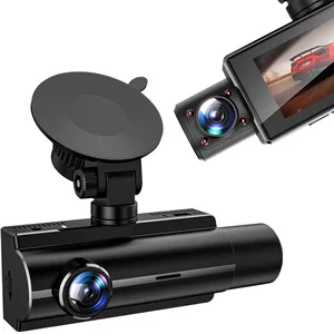 Factory Cheap Dvr 3 Camera Lens Dash Cam Front And Inside Road Recorder Wifi Optional