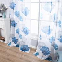 Vente en gros 100% polyester emballage roulant Voile imprimé dernière conception de tissu pour rideaux Chine