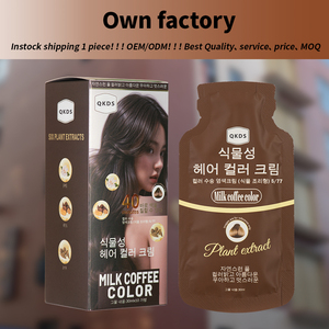 QKDS Vente en gros Sachets de coloration capillaire permanente à base de plantes, couleur noire, Halal, Shampooing colorant, Comme vu à la télé, Marque privée, Sans ammoniaque, Sans PPD, OEM - Product Image 4