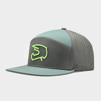 Casquette de baseball et de golf personnalisée avec broderie, 6 panneaux, visière plate, découpe au laser, respirante, avec logo personnalisé