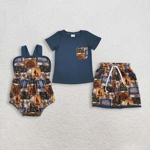 Conjunto RTS Embroidery BSSO1833 para Niño, Camiseta Verde a Rayas de Manga Corta y Pantalones Cortos Azules - Product Image 5