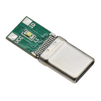 Conector Macho de Carga Tipo-C de 24 Pines con LED de Doble Cara y Cobre de Alta Conductividad