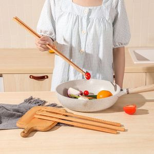 Bacchette Lunghe in Legno Personalizzate con Logo, 42cm, Utensile per Mescolare e Friggere, Forniture per Ristoranti - Product Image 3