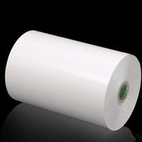 Étiquette en PET argentée sur mesure, matériau en rouleau jumbo, argent brillant ou brossé, adhésif acrylique en polyester